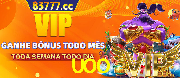 Banner promocional do UOO oferecendo 100% de recompensas adicionais contínuas para quem fizer o login diário (Daily sign-in), com um mascote de coelho.