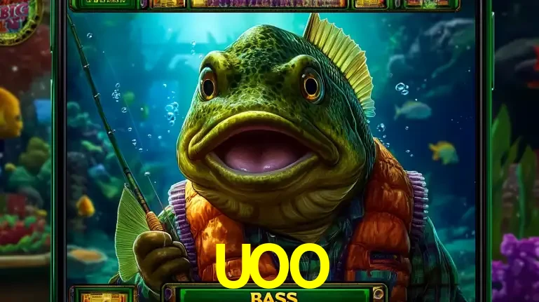Personagem de peixe pescador do popular jogo de slot com tema de pescaria, uma das emocionantes opções de caça-níqueis para jogar e ganhar no cassino UOO.