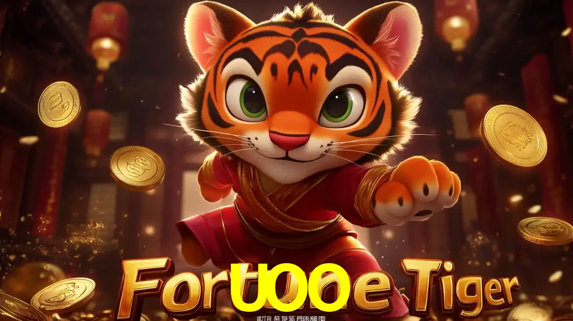 O carismático mascote do jogo de slot Fortune Tiger, um tigre fofo em pose de artes marciais, pronto para trazer sorte e multiplicadores de ganhos no cassino online UOO.